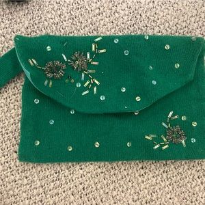 Green Fabric Clutch